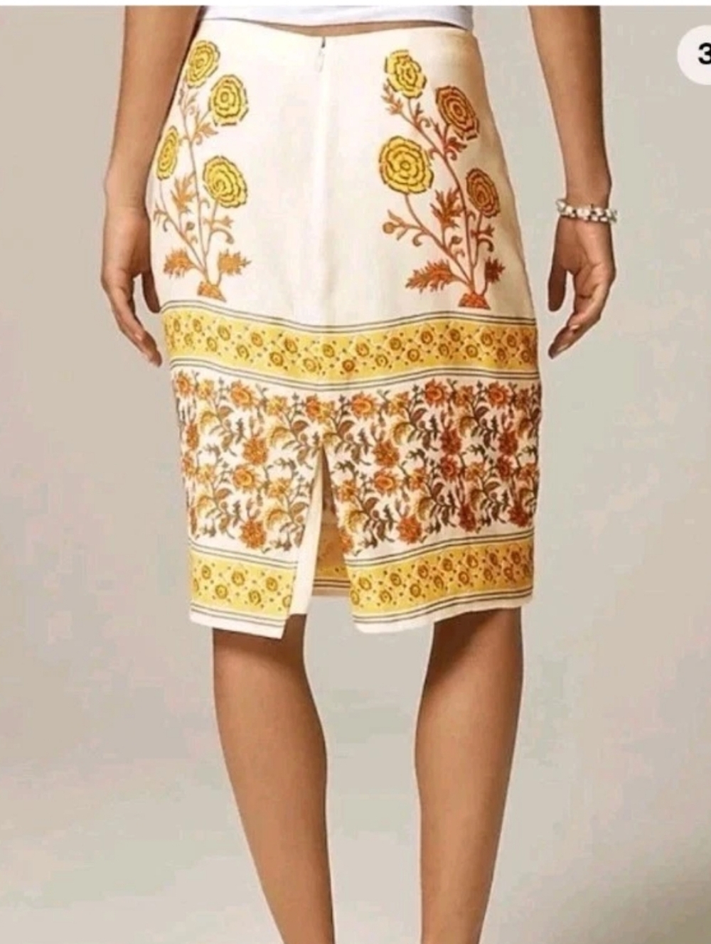 J Crew Knee-length skirt in sunset rose block print CK635 NWT Size 8 - Picture 2 of 8